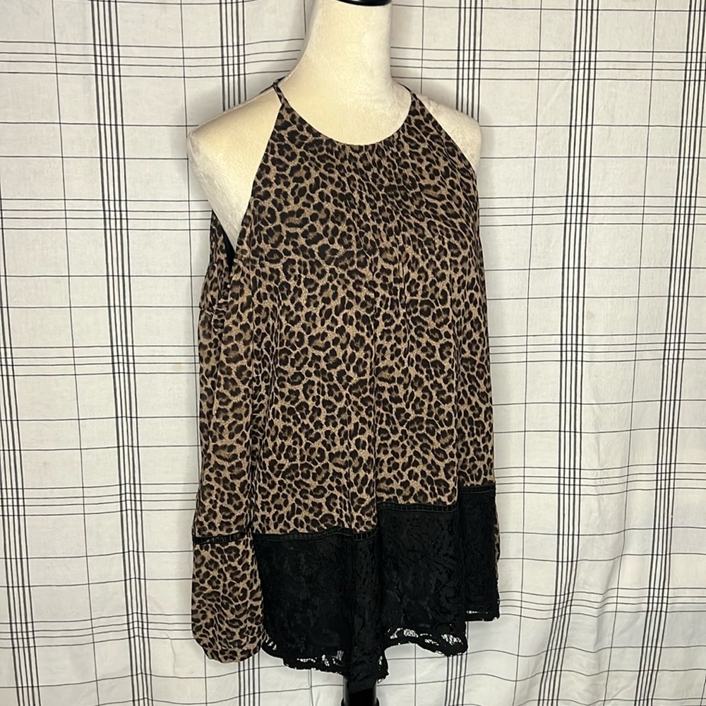 NWT Michael Kors Romantic Animal Print Top